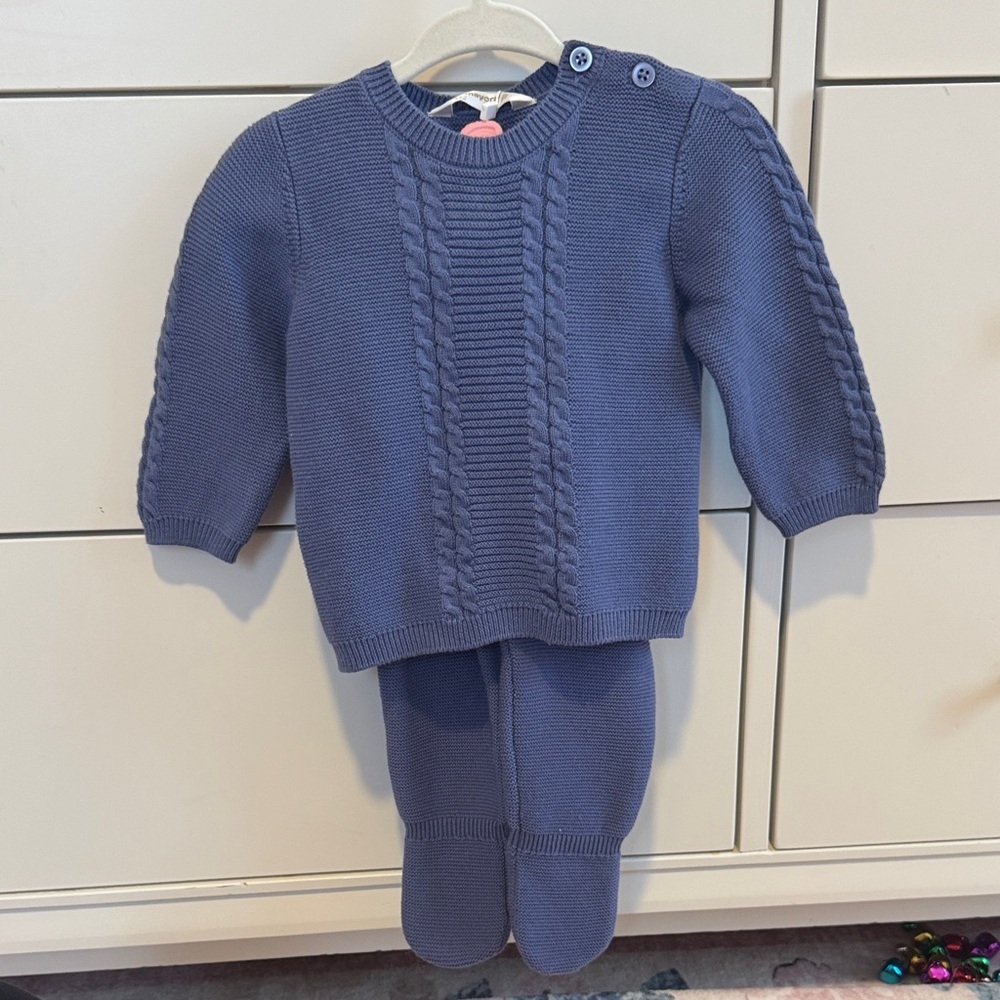 Mayoral Kids Cable Knit Sweater Set - Blue